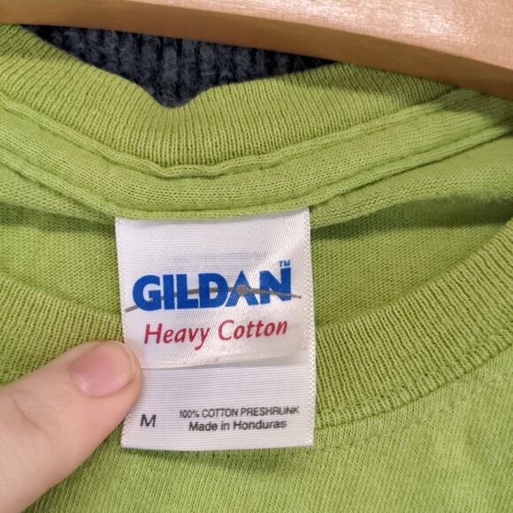 Gildan Wild About Education T-Shirt Mens Medium Short Sleeve Green Indianapolis - Picture 8 of 11